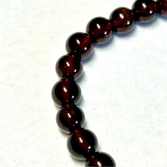 NWOT Vintage Y2K bead stretch bracelet dark red burgundy boho goth grunge - Picture 3 of 7
